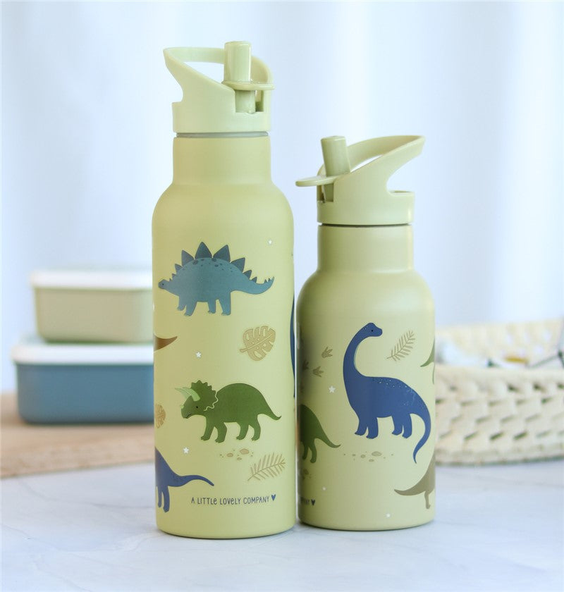 Botella Acero Dinosaurios 500ml - A Little Lovely Company