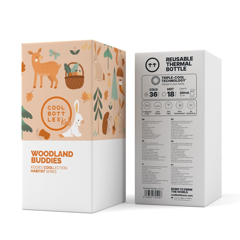 Botella Kiddie: Woodland Buddies 350ml - Cool Bottles