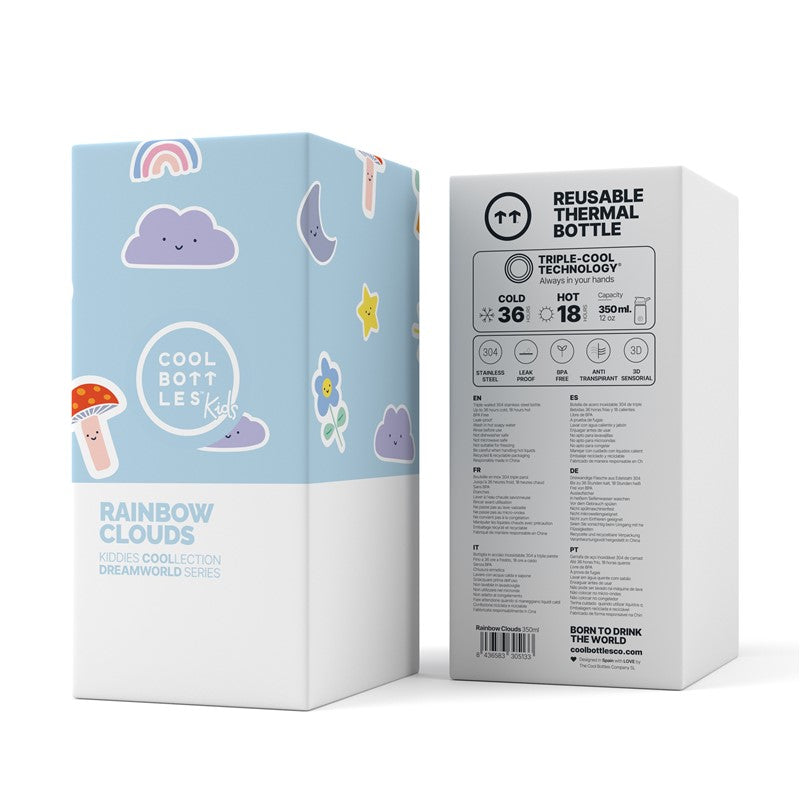 Botella Kiddie: Rainbow Clouds 350ml - Cool Bottles
