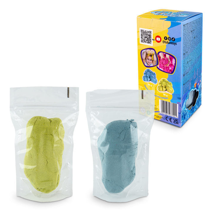Arena Esponjosa: Azul y Amarillo (2 x 70g) - Tuban