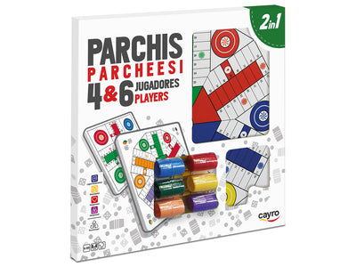 Tablero Parchís 4 y 6 Jugadores - Cayro en caja