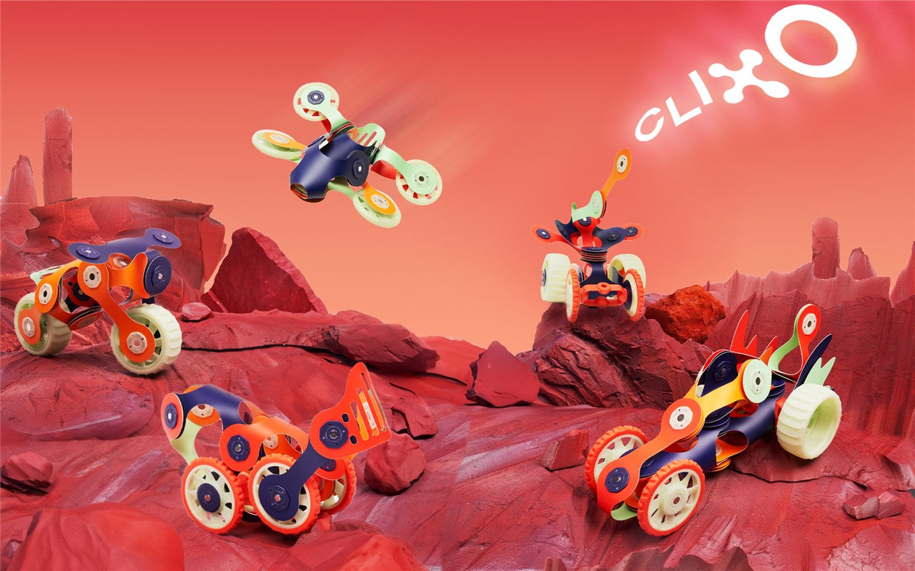 Clixo - Mars Rovers Pack 30 piezas - Brilla en la oscuridad