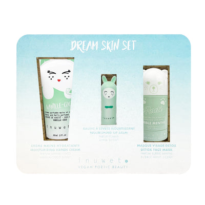 Caja Dream Aqua (Mascarilla, crema de manos + bálsamo labial)  - Inuwet