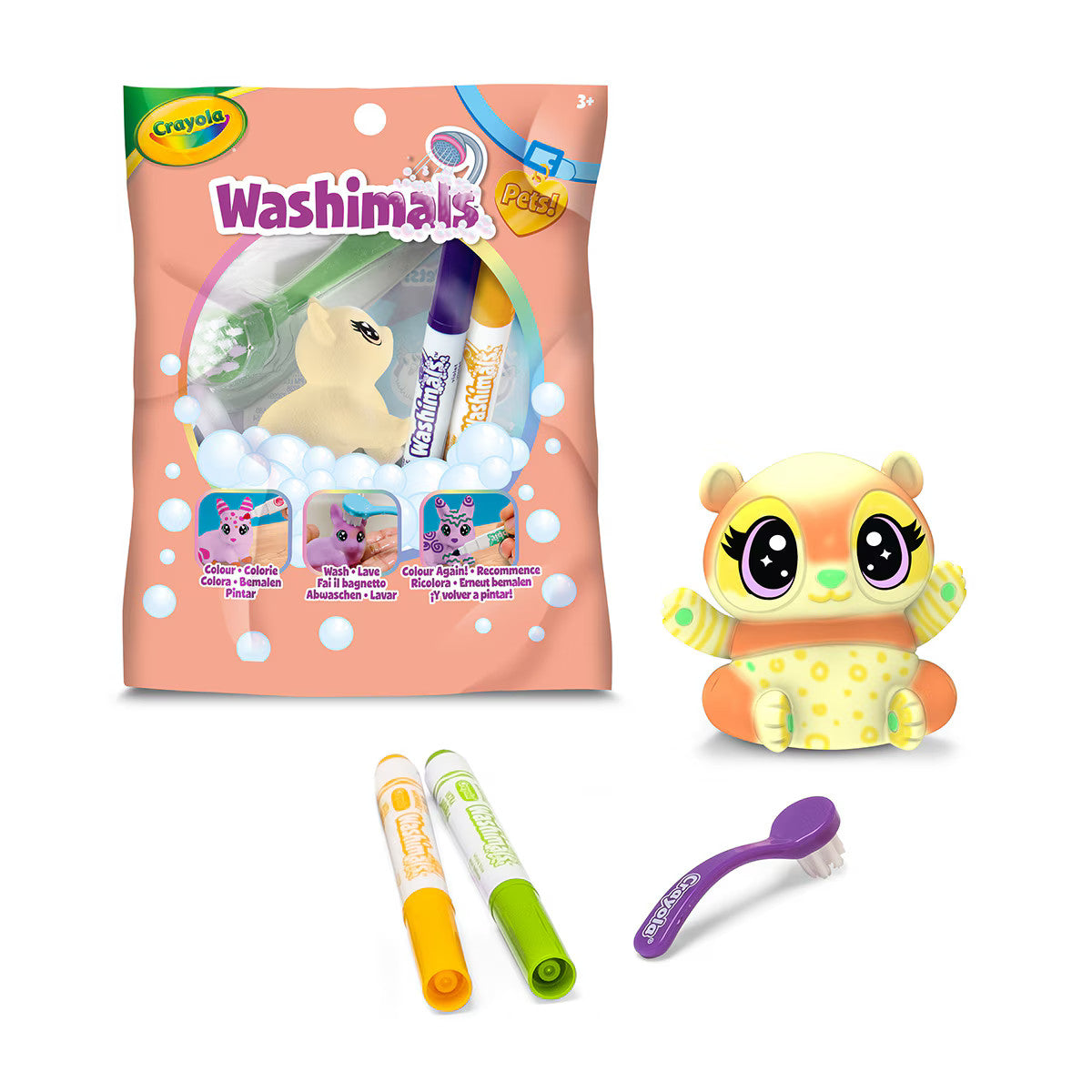 Washimals Pets- Sobre individual 6 modelos Pastel - Crayola