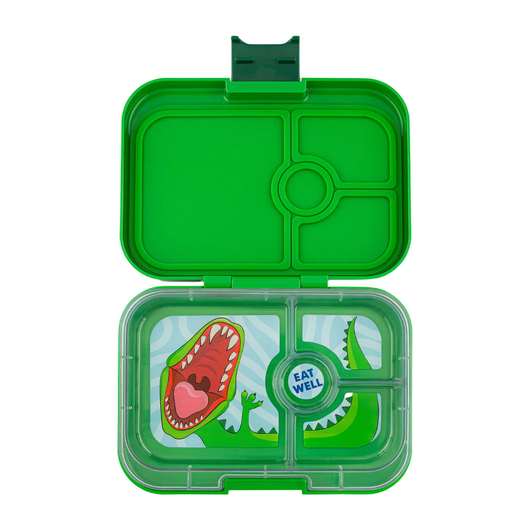 Fiambrera Yumbox Panino 4 compartimentos: Green Dinosaurio