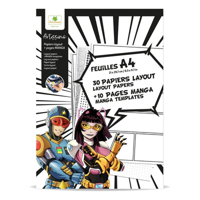 Manga: 30 Folios + 10 Plantillas para maquetar - Sycomore