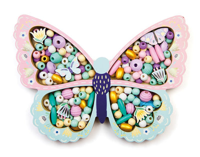 Pulseras: Cuentas de madera de mariposa - Toopiz