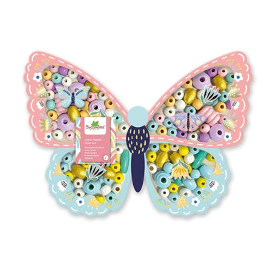 Pulseras: Cuentas de madera de mariposa - Toopiz