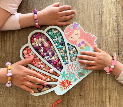 Pulseras: Cuentas de madera de sirena - Toopiz