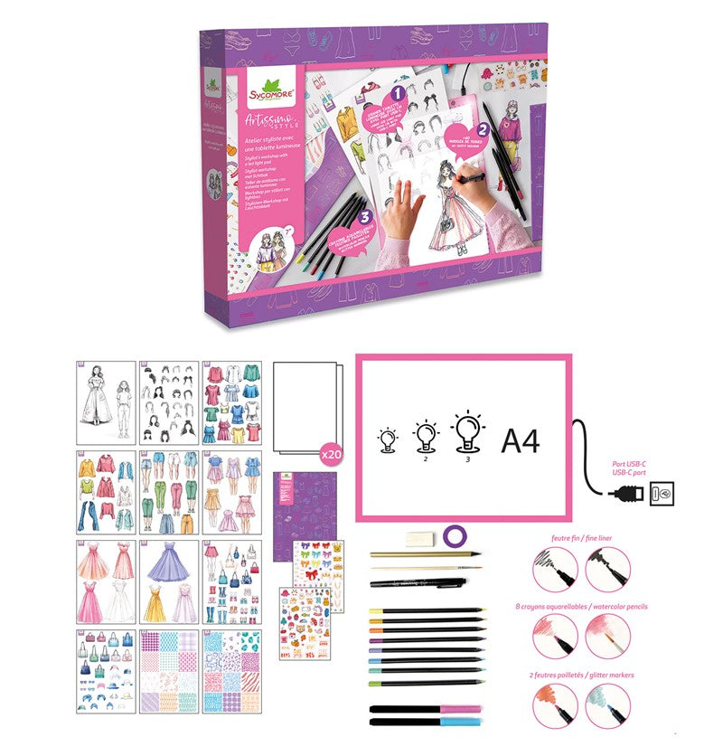 Mesa de Luz XXL "Taller de Moda" - Sycomore