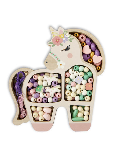 Pulseras: Cuentas de madera de unicornio - Toopiz