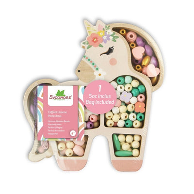 Pulseras: Cuentas de madera de unicornio - Toopiz