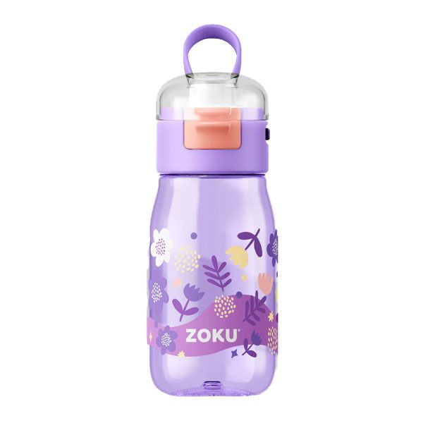 Botella Flip Flores Púrpura