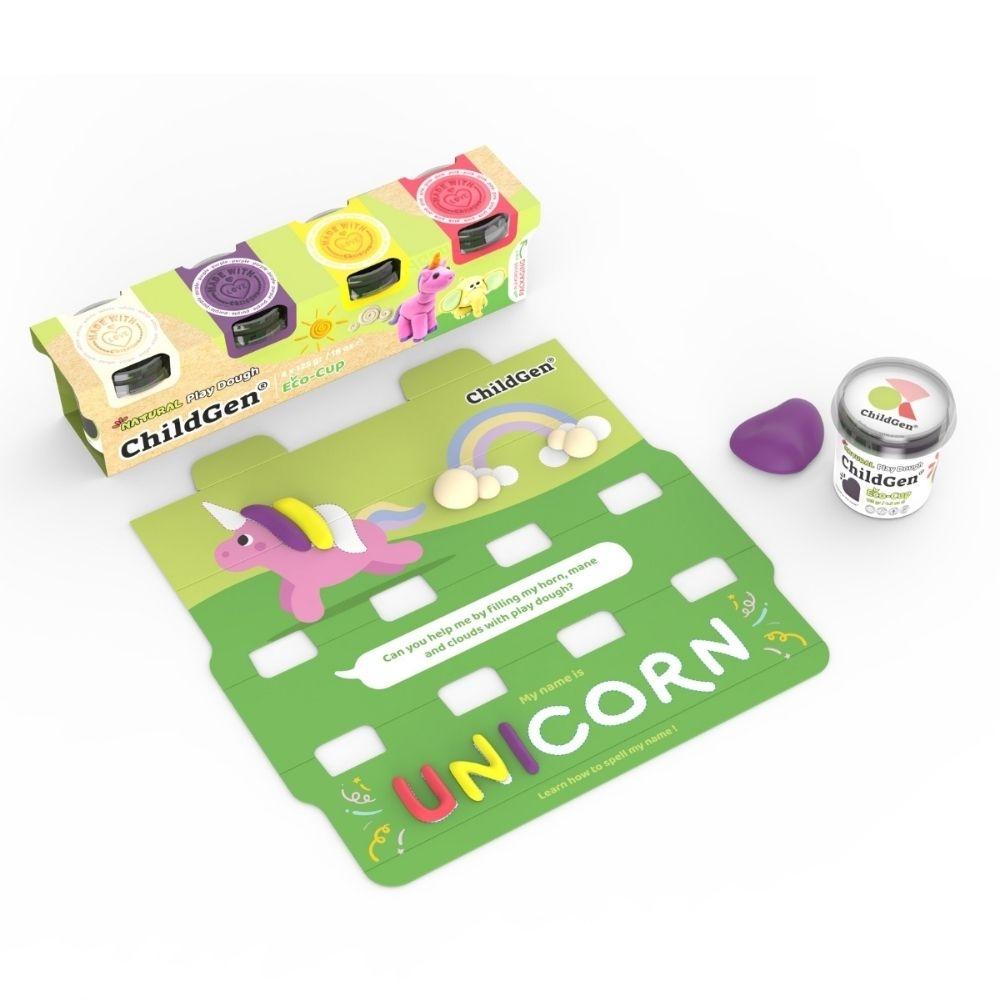 Plastilina natural Eco-Cup: Unicornios - ChildGen