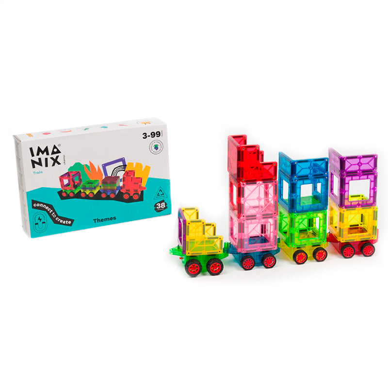 Imanix TRENES IMANIX 38 piezas - Braintoys