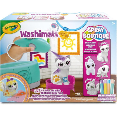 Washimals Spray Boutique con 4 Mascotas - Crayola