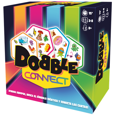 Dobble Connect - Juego de cartas de atención y estrategia