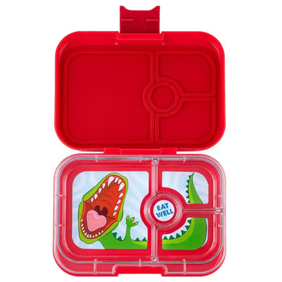 Fiambrera Yumbox Panino 4 compartimentos: Rojo Dinosaurio