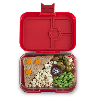 Fiambrera Yumbox Panino 4 compartimentos: Rojo Dinosaurio