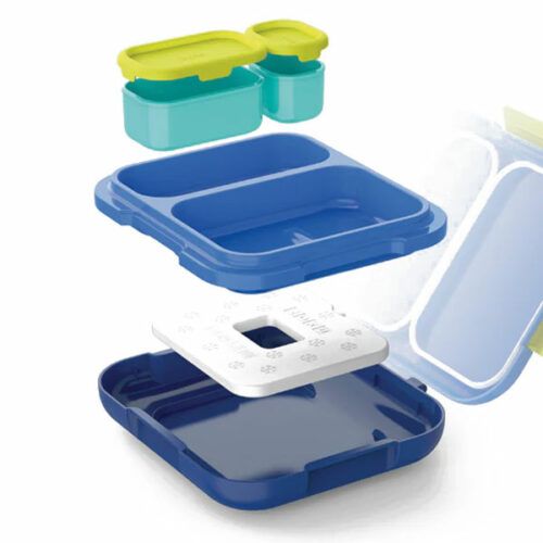 Fiambrera Bento con refrigerante Azul