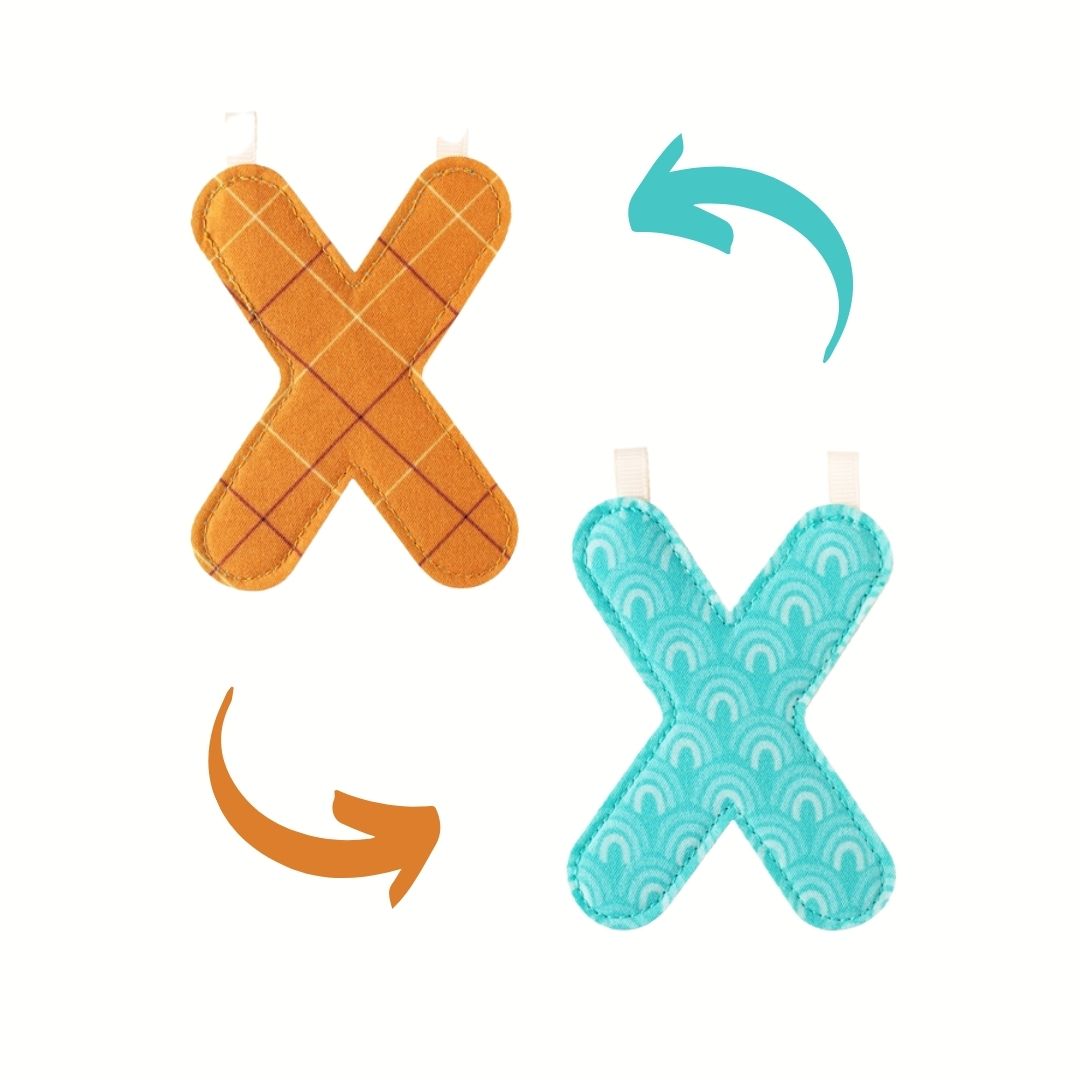 Letra X (Azul y Naranja) - Lilliputiens