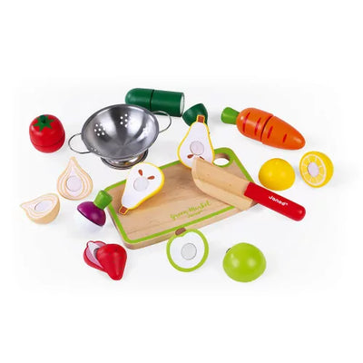 Maxi Set de Frutas y Verduras Velcro Green Market - Janod