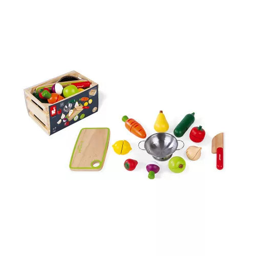 Maxi Set de Frutas y Verduras Velcro Green Market - Janod