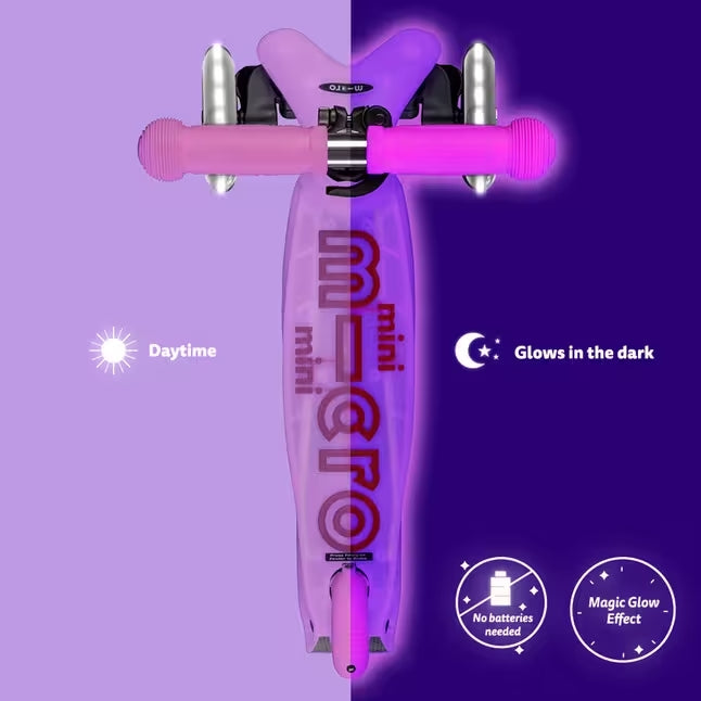 Patinete Mini Micro Deluxe Glow Led - Rosa