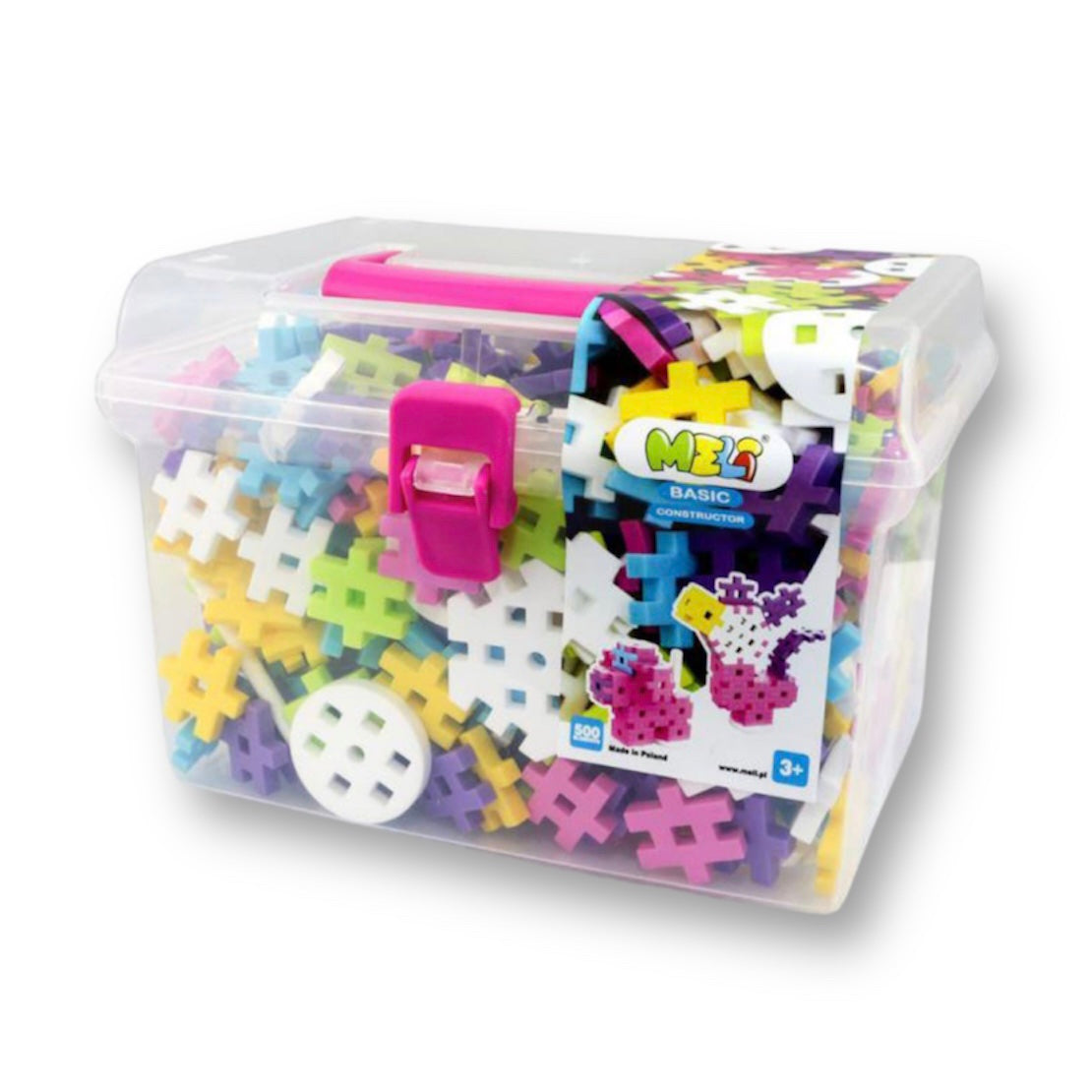 Bloques MELI - BASIC PASTEL CONSTRUCTOR TRAVEL BOX 500 piezas