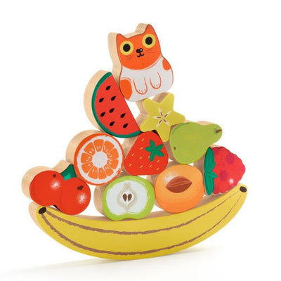 Puzzle encajable y equilibrio frutas - Djeco