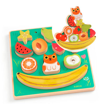 Puzzle encajable y equilibrio frutas - Djeco