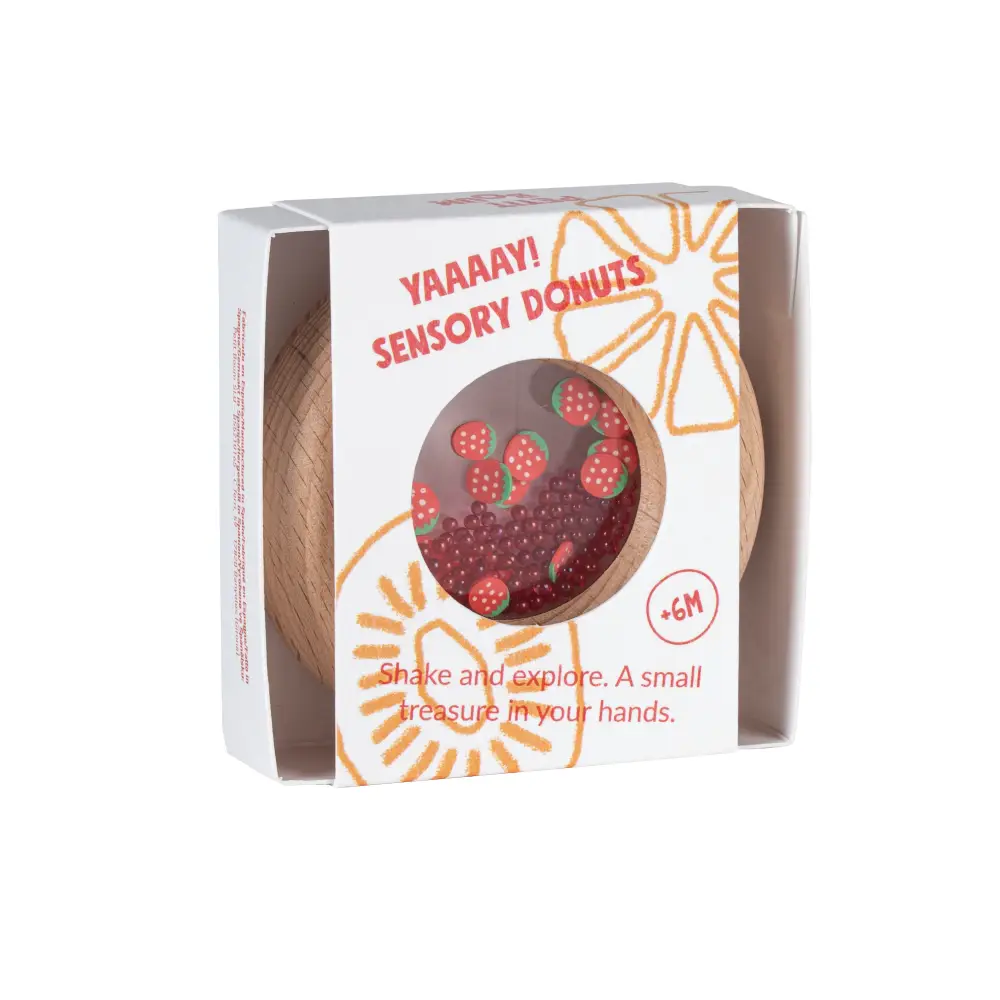 Sonajero Donut Sensorial: Fresas