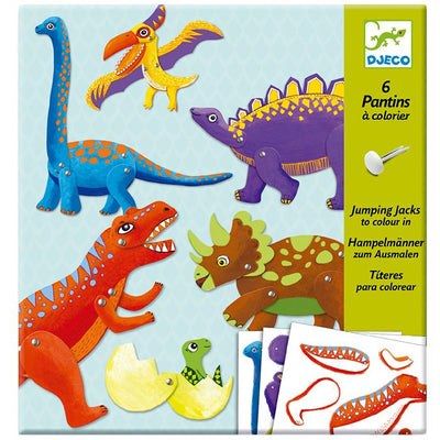 Títeres para colorear: Dinosaurios - Djeco