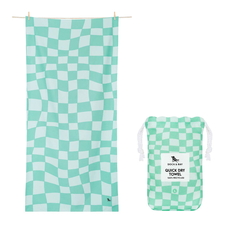 Toalla Check Verde XL - Dock & Bay