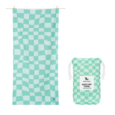Toalla Check Verde XL - Dock & Bay