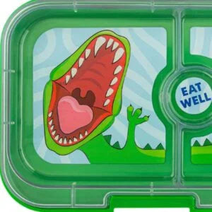 Fiambrera Yumbox Panino 4 compartimentos: Green Dinosaurio