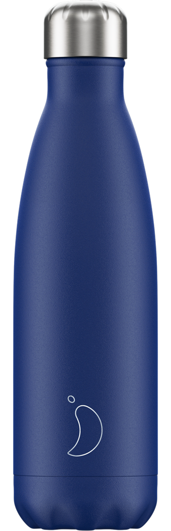 CHILLYS Botella Acero Inoxidable Azul Mate: 500 ml