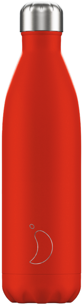 CHILLYS Botella Acero Inoxidable Rojo Neón: 500 ml