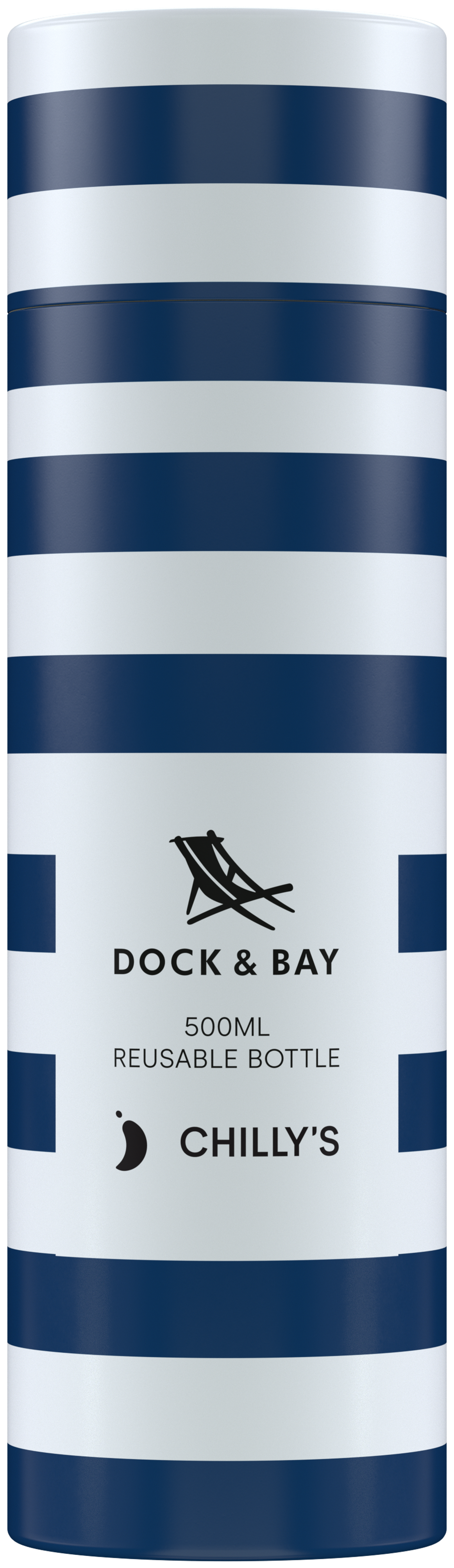 Botella Chilly Dock and Bay NAVY: 500 ml