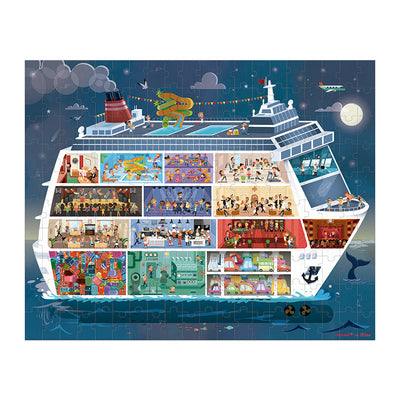 2 Puzzles Barco Crucero: 100 y 200 piezas - Janod