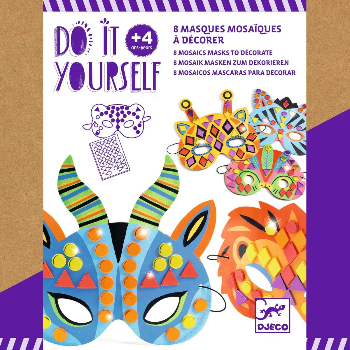 DIY Máscaras para decorar Animales de la Selva - Djeco