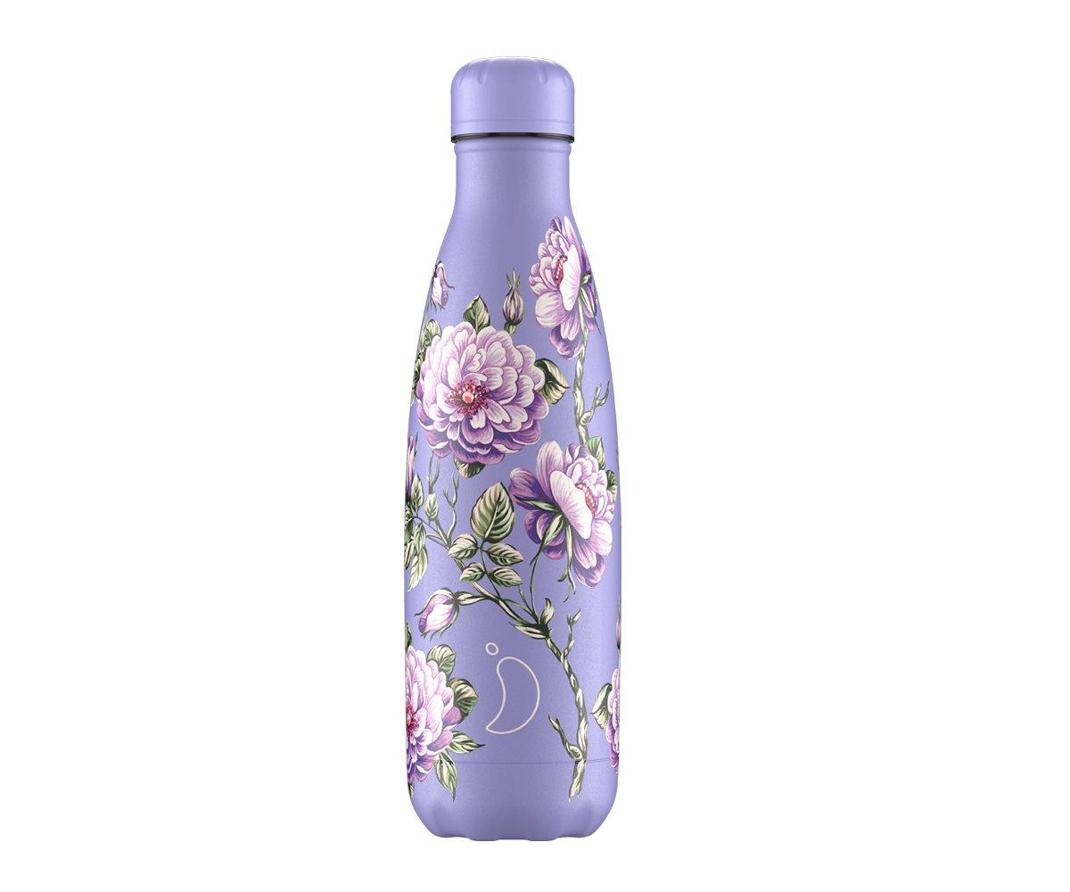 Botella Chilly FLORAL VIOLET ROSES: 500 ml