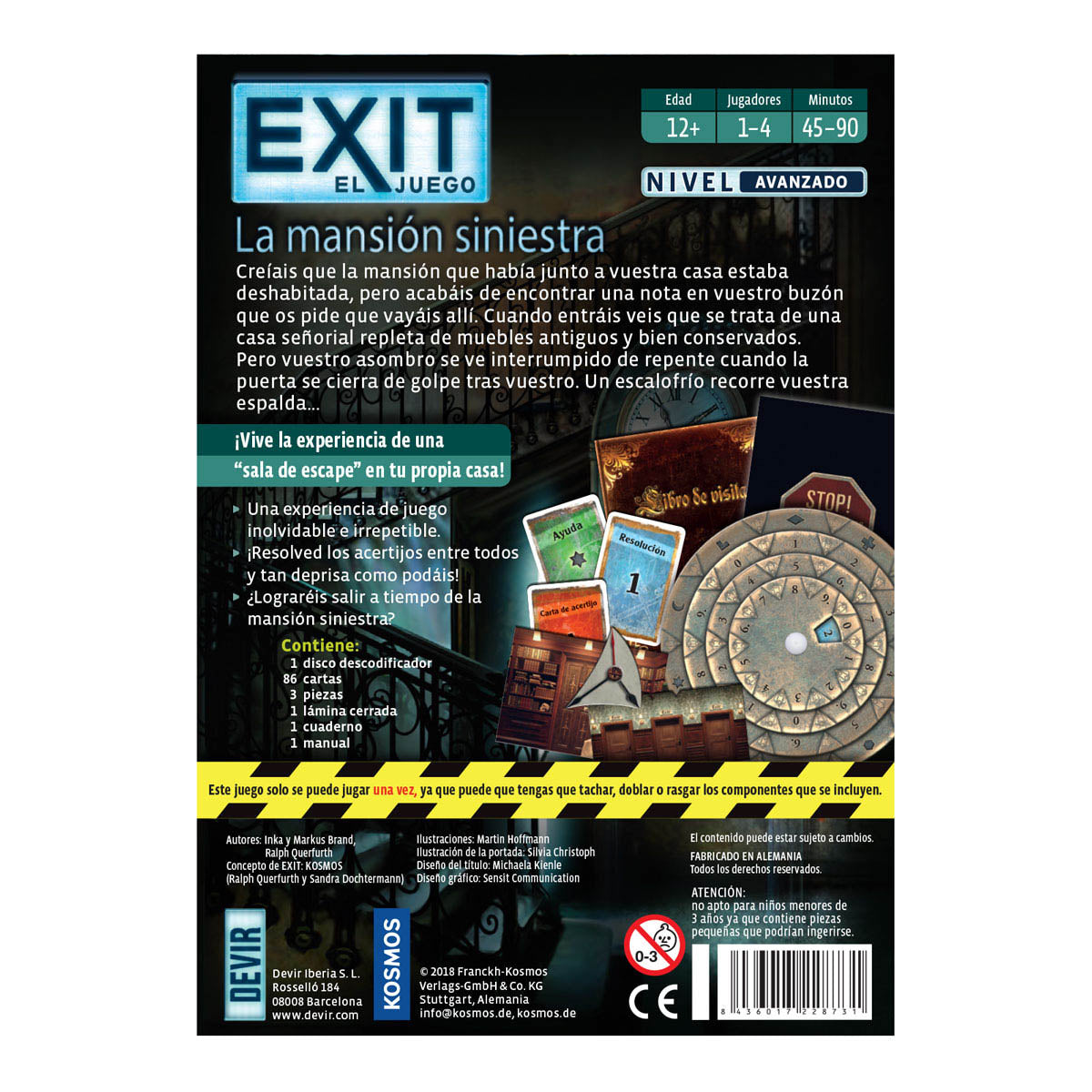 Exit Devir: La mansión siniestra - Juego de Enigmas