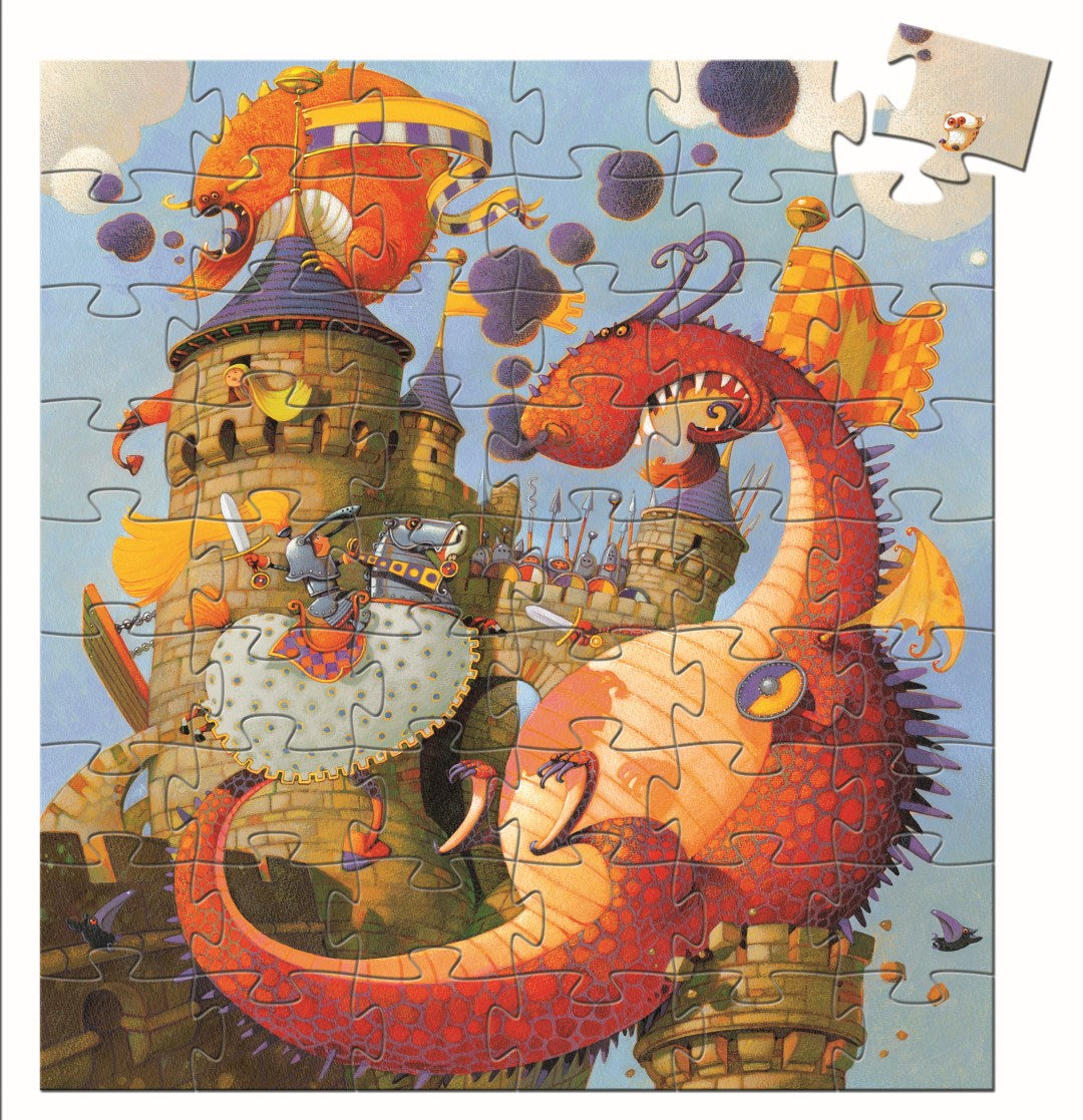 Puzzle Silueta - Valliant y el dragón - 54 pzs.
