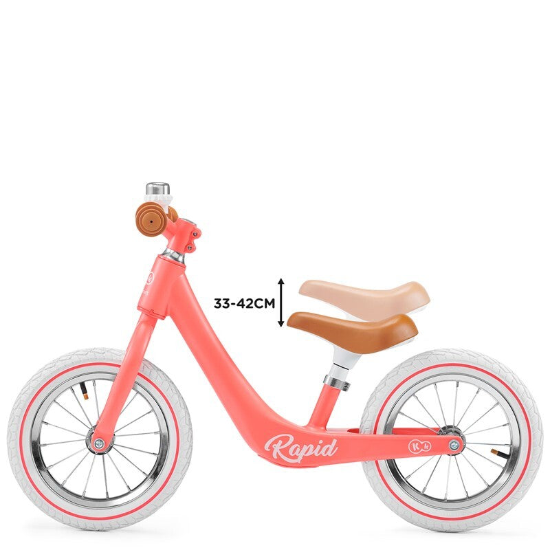 Kinderkraft Rapid - Bicicleta de equilibrio sin pedales - Coral