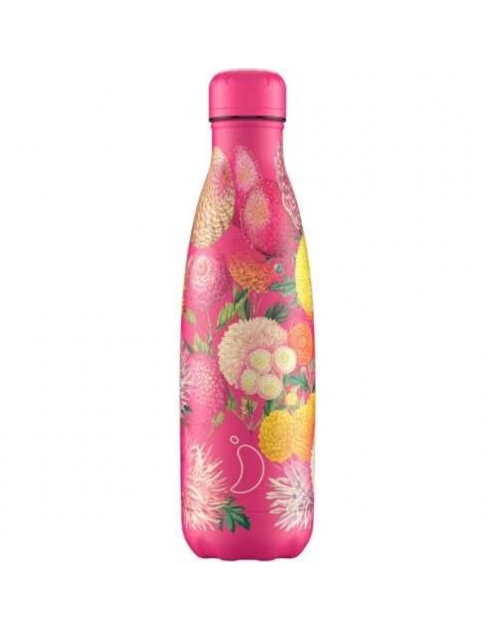 Botella Chilly FLORAL PINK POMPOMS: 500 ml