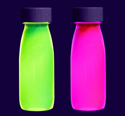 Botella Sensorial Flotante: Rosa Fluorescente