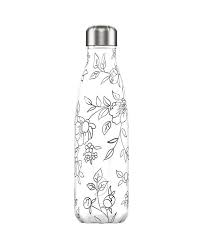 CHILLYS Botella Acero Inoxidable Drawing FLORES: 500 ml