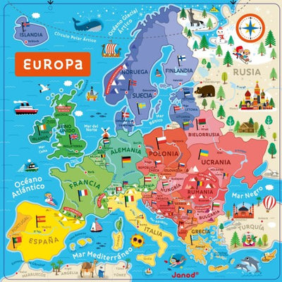Puzzle Mapa Magnético de Europa