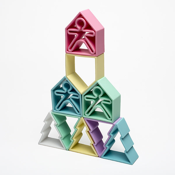 Pack Dëna 6 Muñecos+6 Casas+6 Árboles Pastel